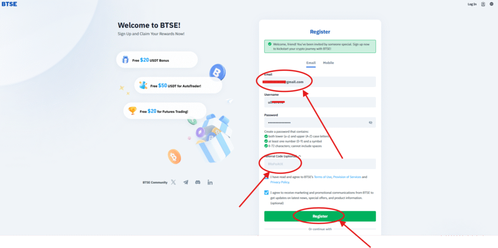 How to Find BTSE Referral Code